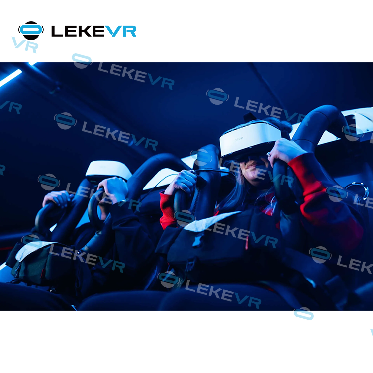 LEKE VR Business Project High ROI Eyecatching 9D VR 360 Roller Coaster Cinema Simulator Chair Virtual Reality Flight Simulator