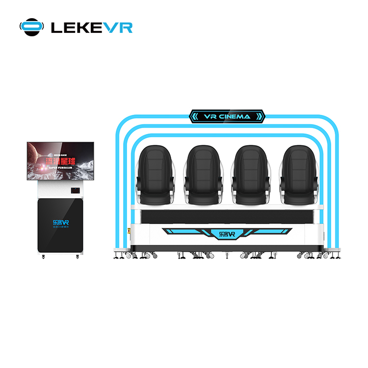 LEKE VR Game Machine 9D Motion Cinema Chiar Virtual Reality Amusement Park Egg Chiar 4 Seat Cinema Chair